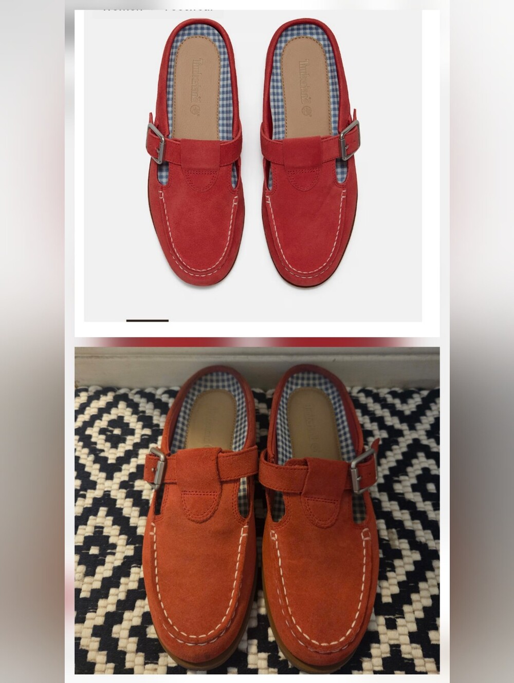 Timberland Women's Classic Boat Mules in Red Suede